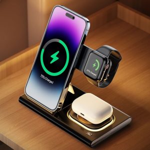 3-In-1 Wireless Charger For Apple Devices - Charging Station For iPhone Watch And AirPods
