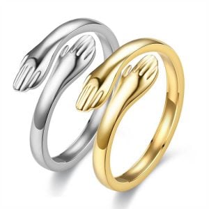 Hug Ring - Silver And Gold