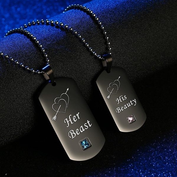 Couple Necklace Set - Matching Chains For Couples - Image 2