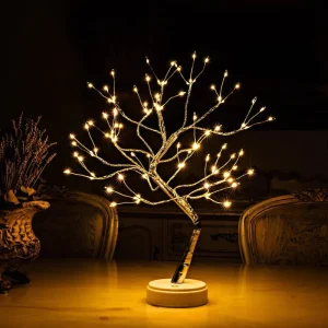Tabletop Christmas Tree With LED Lights - Small Table Top And Desktop Xmas Tree