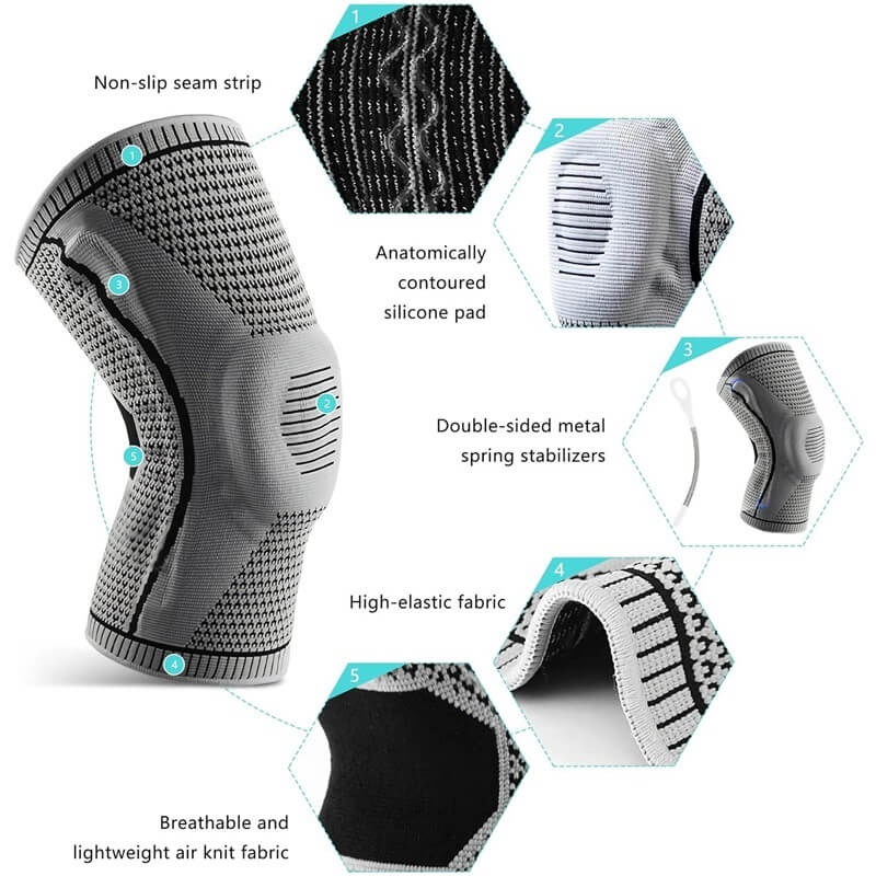 Knee Joint Brace & Arthritic Pain Relief - Meniscus Tear Support Compression Sleeve