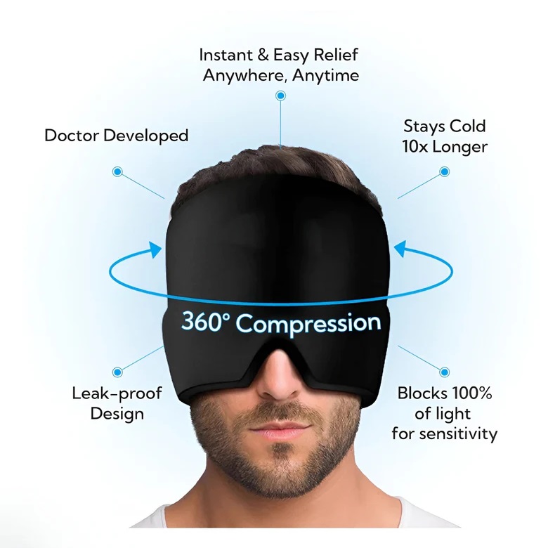 Natural Migraine Relief Cap Treatment - Tension Stress Headache Remedy & Cure At Home