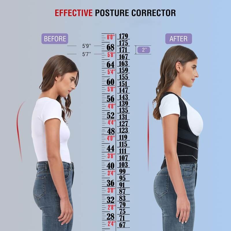 Back Support Brace Posture Corrector - Improve Bad & Poor Posture For Men & Women
