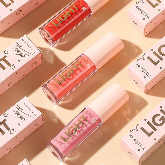 Lip Plumper Gloss - Shine Lip Oil & Lipstick Set Long Lasting For Glossy Lips