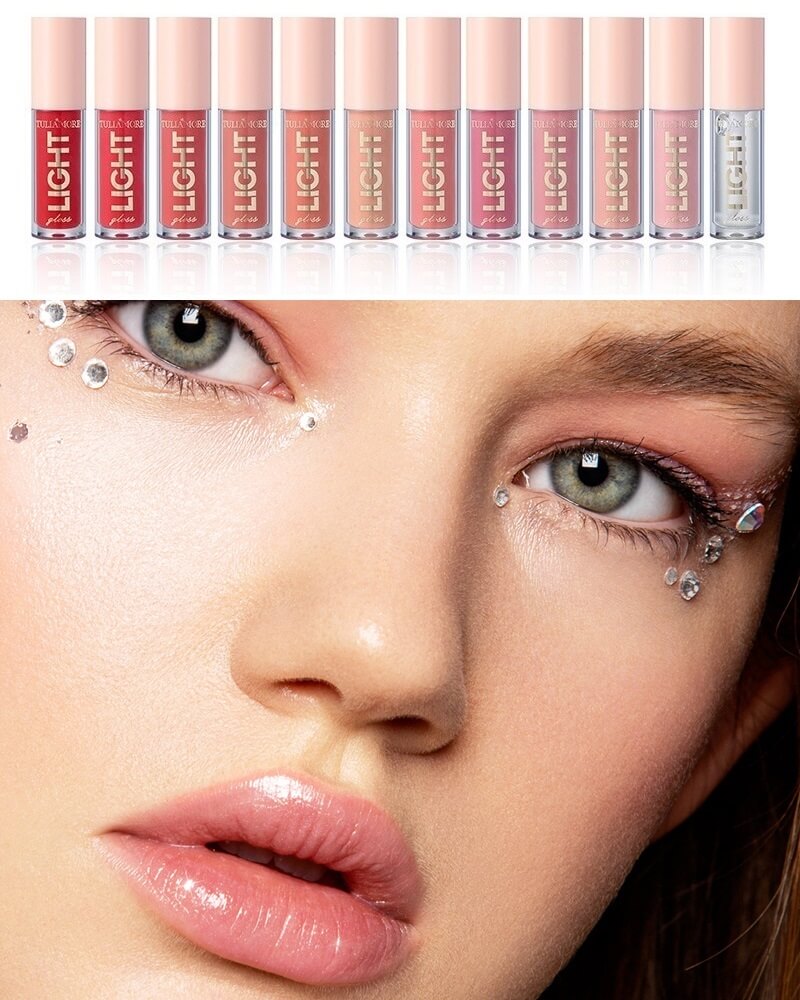 Lip Plumper Gloss - Shine Lip Oil & Lipstick Set Long Lasting For Glossy Lips