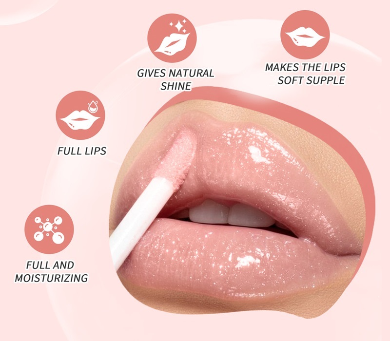 Lip Plumper Gloss - Shine Lip Oil & Lipstick Set Long Lasting For Glossy Lips