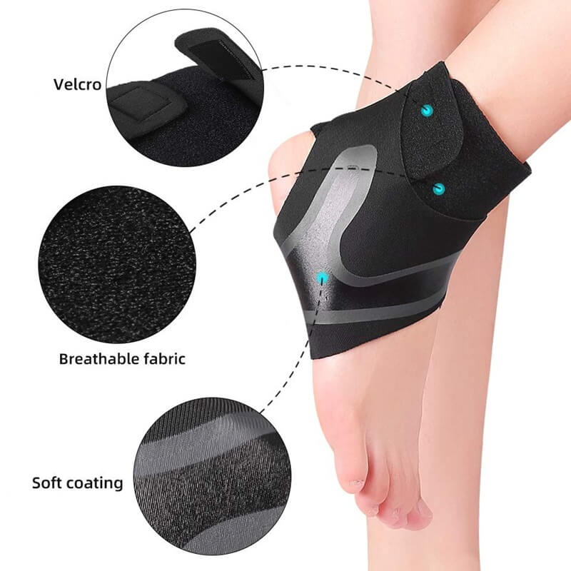 Ankle Support Brace & Compression Sleeve For Sprain - Achilles Tendon Stabilizer Wrap