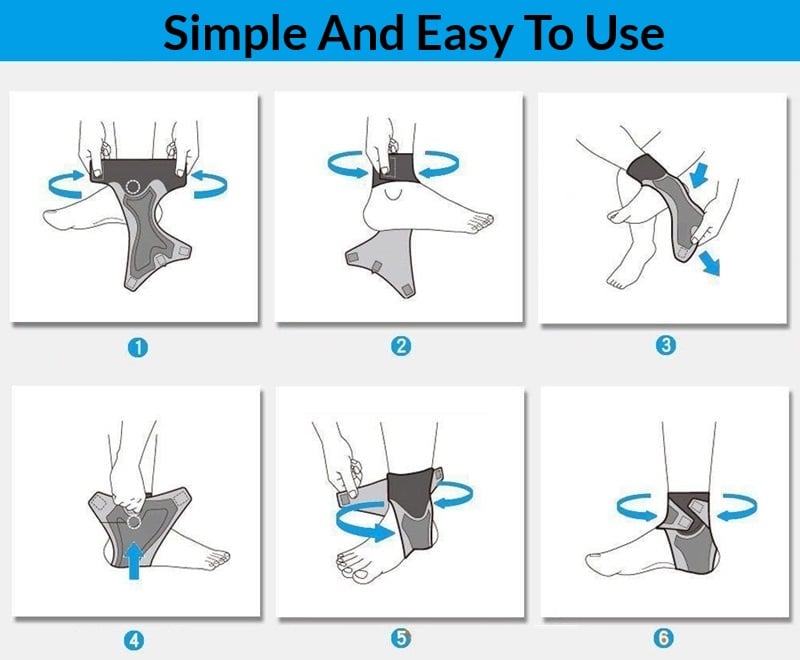 Ankle Support Brace & Compression Sleeve For Sprain - Achilles Tendon Stabilizer Wrap