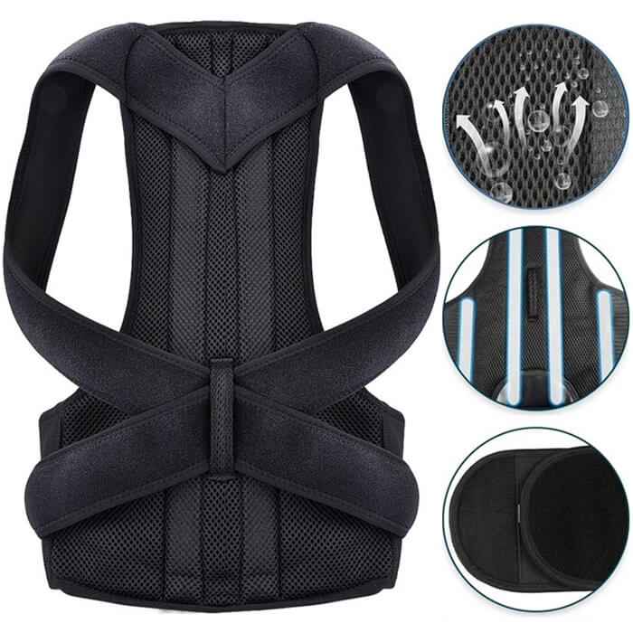 Back Support Brace Posture Corrector - Straightener Belt For Bad & Poor Posture