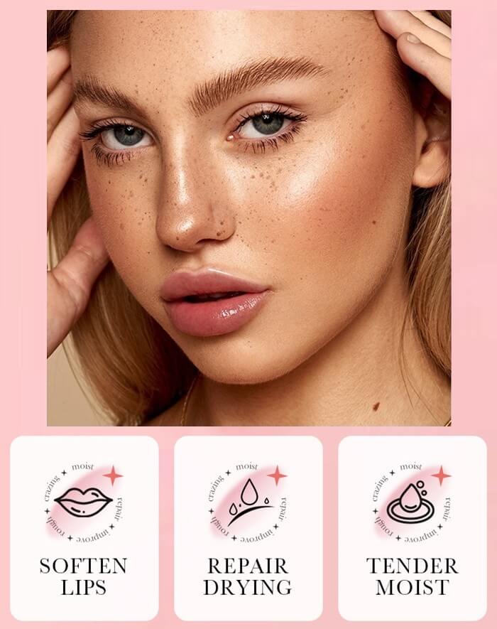 Lip Plumper Gloss - Shine Lip Oil Set Long Lasting For Dry Chapped Cracked Lips